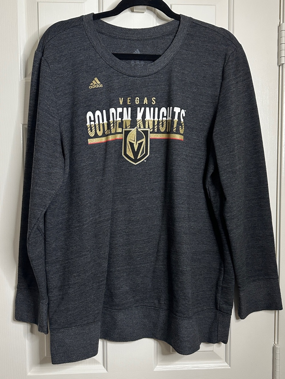 adidas Woman’s Charcoal Golden Knights Graphic Crew Sweatshirt